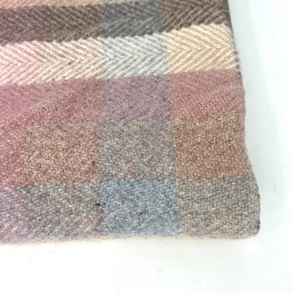 Vintage pastel colors wool blanket throw